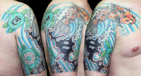 Tattoos - Koi and Turtles - 62802